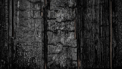 Wood texture shows grain details and patterns found on old wooden surface in dim lighting conditions © Fleuronica