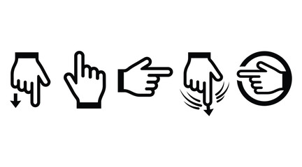 Set of hand gesture icons © Creative SA