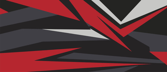 Geometric Abstract Camouflage Pattern in Red Gray and Black sharp © Emon