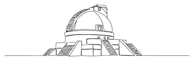 observatory dome building line drawing © Wieslaw