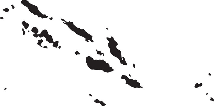 Solomon Islands map silhouette a minimalist vector illustration ideal for geography travel and educational content