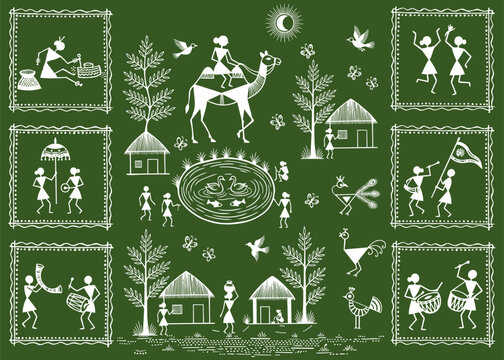 Warli mandala