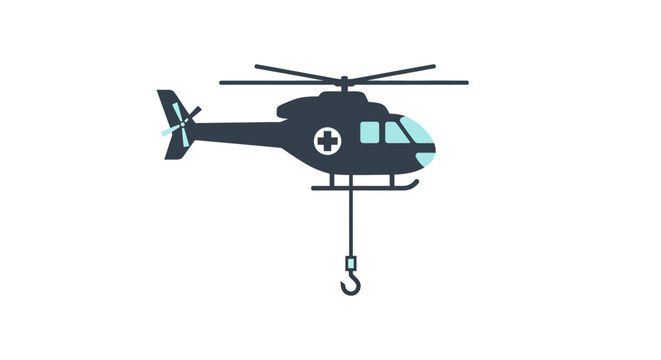 Black Helicopter with Hook Attachment.