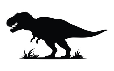 Tyrannosaurus rex silhouette against a white background © Ashok