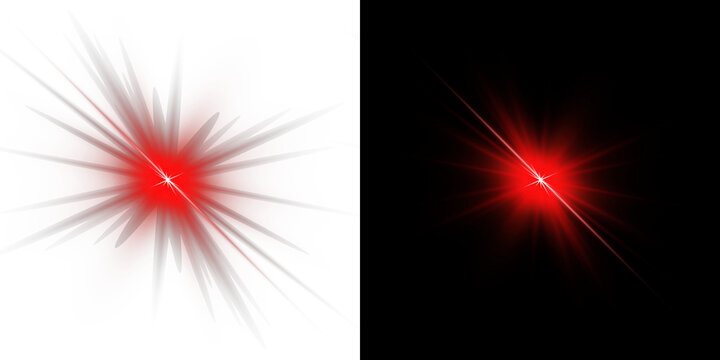 Red Energy Star Flash PNG