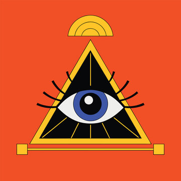 Eye of providence masonic symbol vector