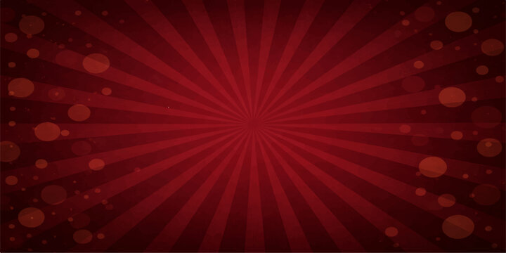 Red abstract background with glowing light rays sun burst and energy explosion bright vector design wallpaper with shine laser beams and space texture