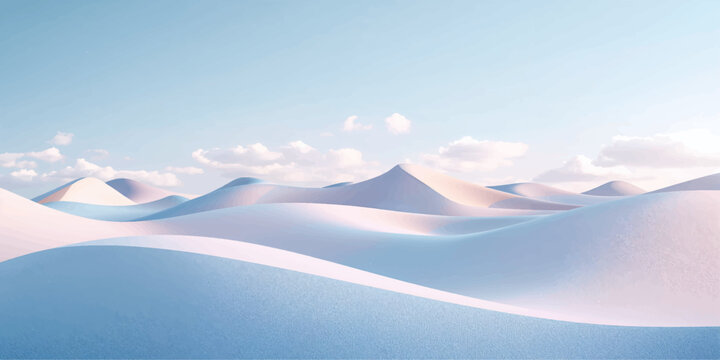 winter mountain landscape with snow covered mountains blue sky clouds sun cold nature view winter season scenery