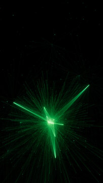 Visualizing a quantum algorithm: a probabilistic quantum state collapses into binary code during measurement, illustrating qubits, superposition, and observation.