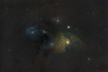 Fototapeta premium Rho Ophiuchi Cloud Complex and Antares Region in Deep Space