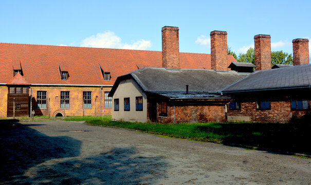 AUSCHWITZ BIRKENAU POLAND: Prisoners barracks of Auschwitz concentration camp was a complex of concentration and extermination camp operated by Nazi Germany in occupied Poland during WWII