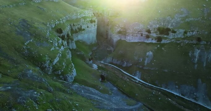 Gordale scar at sunrise