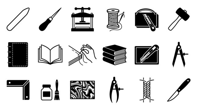 Leatherworking Tools and Supplies Collection Crafting Equipment Set