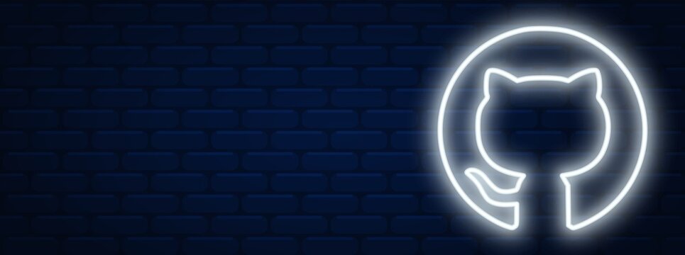 github background. github logo. github illustration.github neon