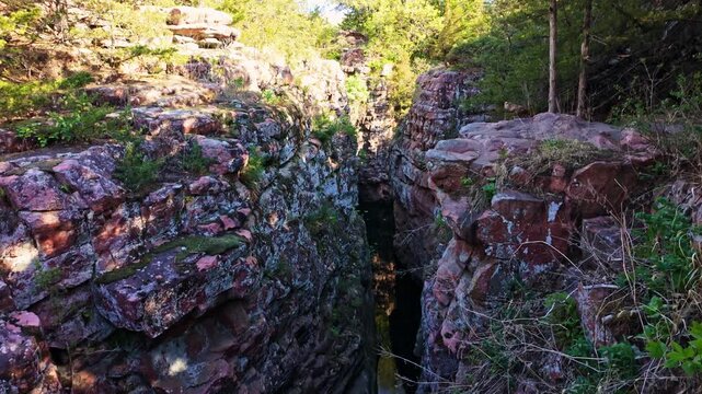 Devils Gulch Canyon Aerial View South Dakota Park
