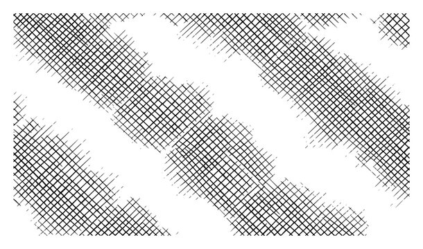 Cross hatch halftone texture background in diagonal grid pattern