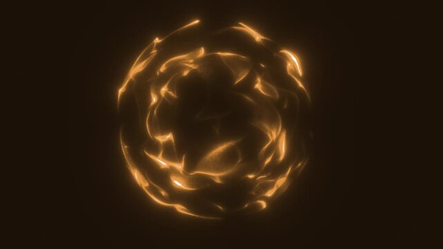 Glowing golden liquid orb on a dark background, resembling molten energy