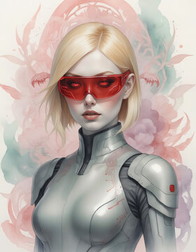 fashion model with sunglass