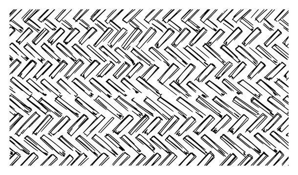 Woven herringbone basketweave pattern texture in hand drawn pen and ink style