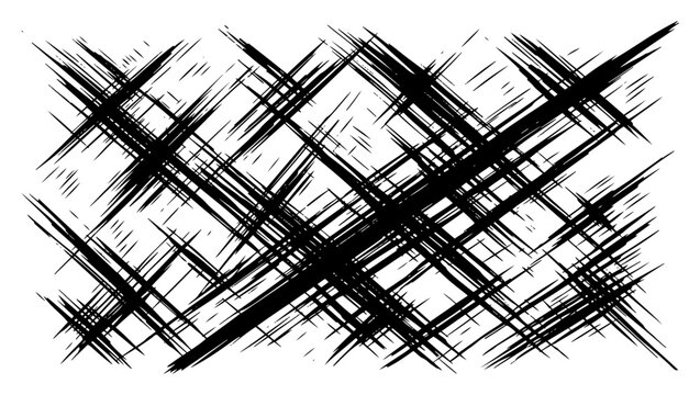 Cross hatch scratch texture and diagonal scribble lines in distressed grunge style