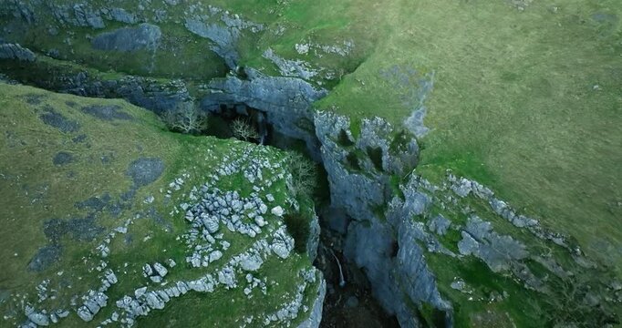 Gordale scar in Yorkshire Dales