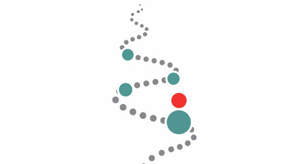 Naklejka premium Colorful dots forming a swirling pattern.