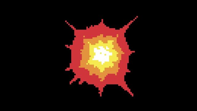 Pixel Art Ring Explosion Effect Loop, perfectly for Indie game development, Mobile game effects, Retro arcade shooters, RPG magic effects, Combat hit animations, Shockwave transitions, Pixel VFX packs