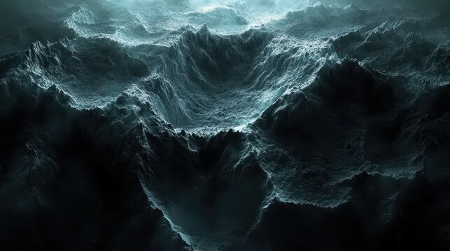 Aerial view of a dramatically melting and shrinking glacier, showcasing the raw power of environmental change.