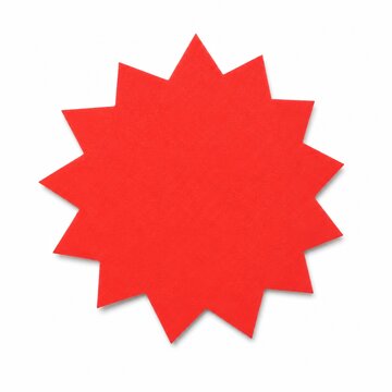 red star paper shape
