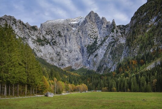 Scharitzkehlalm with Hoher G&ouml;ll on Obersalzberg, Berchtesgaden, Berchtesgaden Alps, Berchtesgadener Land, Upper Bavaria, Bavaria, Germany