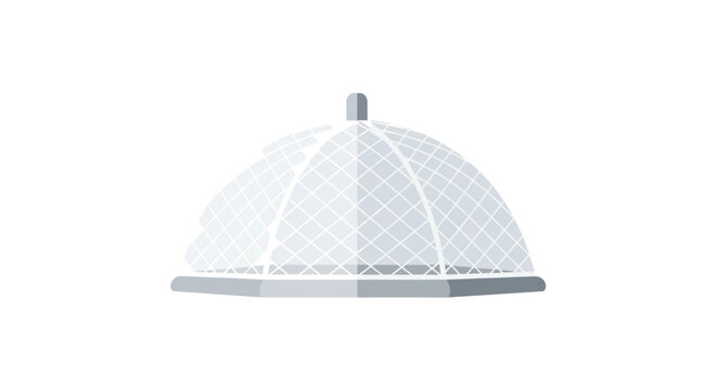Transparent mesh food cover for kitchen storage solution.