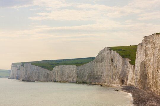 Seven Sisters chalk cliffs, Seaford, Sussex, England, United Kingdom