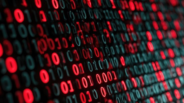 Illustration of Binary In A Digital World