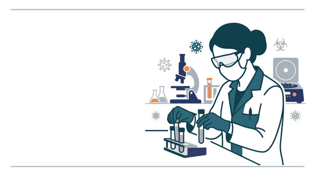 A scientist in a laboratory conducting research experiments.