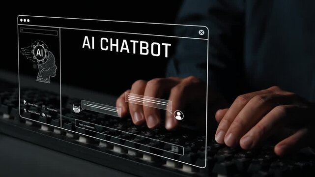 AI chatbot interface facilitates communication, chatbot, and AI interaction for automated user support and information exchange Marrow