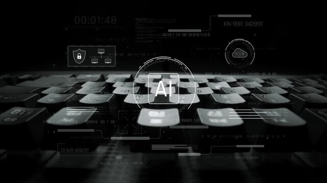 AI interface showing how artificial intelligence powers systems. AI Artificial intelligence transforms data, enables automation, and AI artificial intelligence drives innovation. Marrow