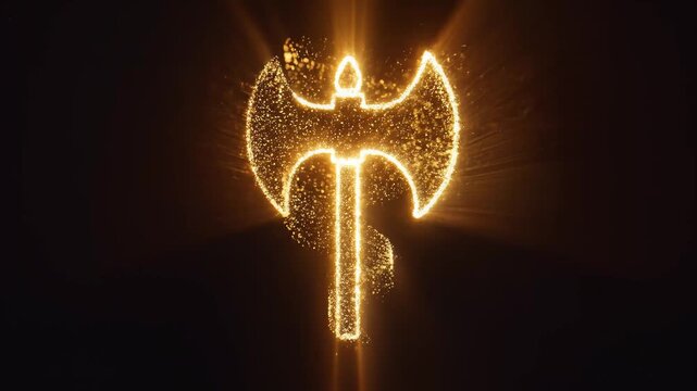 Golden Parashu Axe Formation Parshuram Jayanti Concept