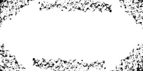 Obraz premium Abstract black paint splatter on white background. Stylish, grunge with a rough, worn look in dust and scratches on a white background. Brush strokes, stain grunge isolated on white background,
