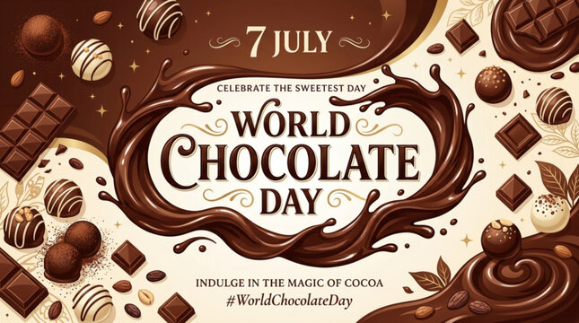 World Chocolate Day, chocolate celebration, sweet treats, brown dessert
