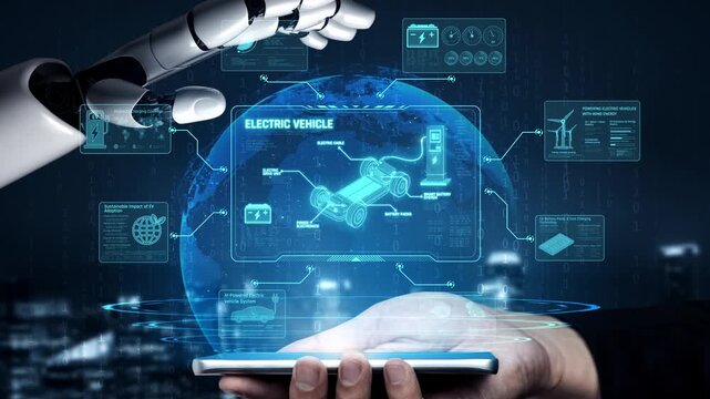 AI supports electric vehicle design by managing power systems, optimizing battery efficiency, enabling smart charging, and integrating renewable energy data Marrow