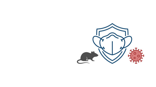 Conceptual illustration of virus protection and pest control safety.