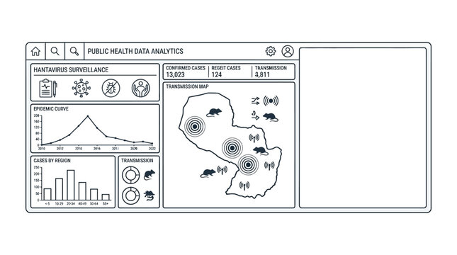 Data dashboard wireframe showing Paraguay map analysis.