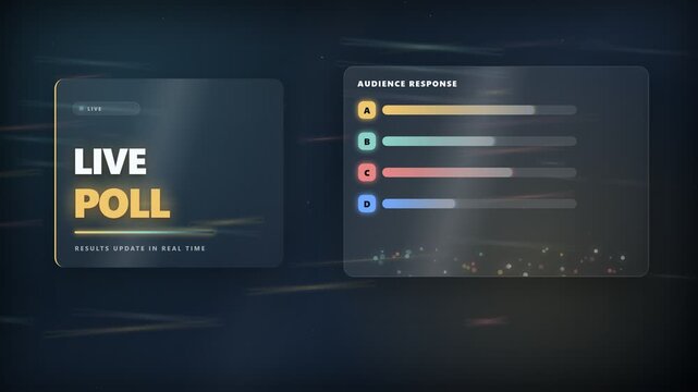 Live Poll Background with Real Time Audience Response Motion
