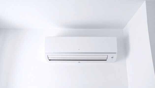 A White Air Conditioner In A White Room