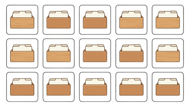 Set of 16 beige file folders with tabs for organization and storage