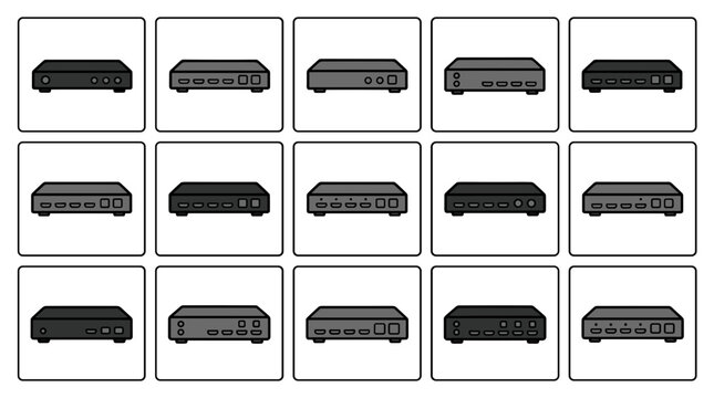 Collection of 15 different network switches and routers for technology