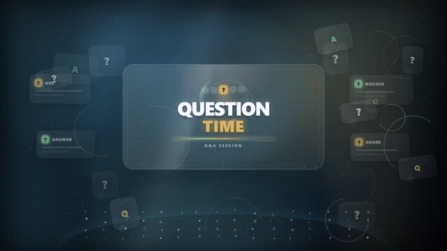Modern Ask a Question Webinar Background with Professional Event Motion