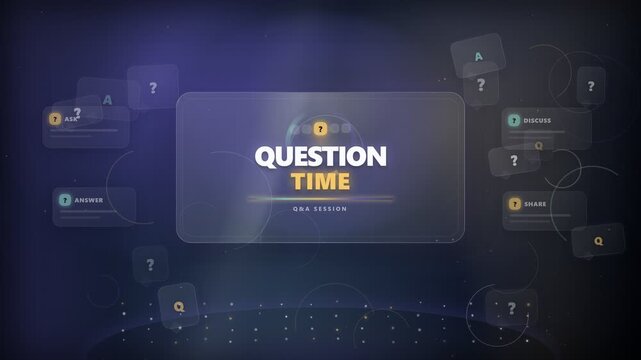 Professional Question Time Webinar Background with Clean Q&A Design
