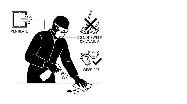 Safety guidelines for handling hazardous materials with proper protective equipment.