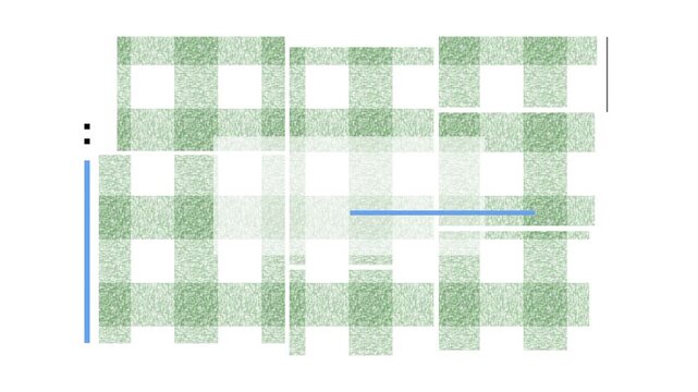 Seamless sage green gingham check pattern animation, vertical and horizontal movement, minimalist geometric textile background, repeating fabric print loop for creative graphic design.